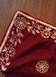 Designer Maroon Color Velvet Fabric Dupatta